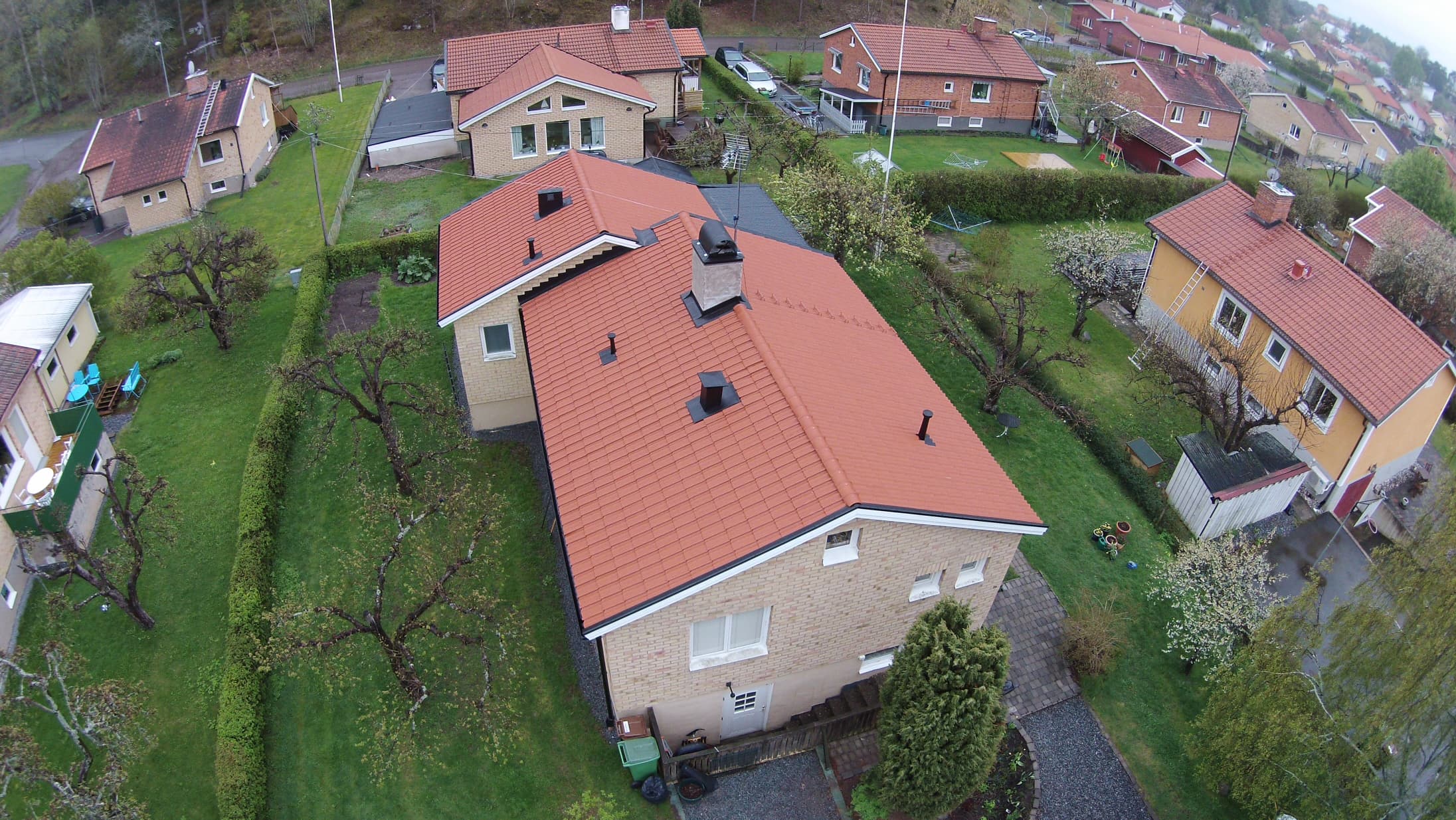 Takläggning Stora Brännbovägen