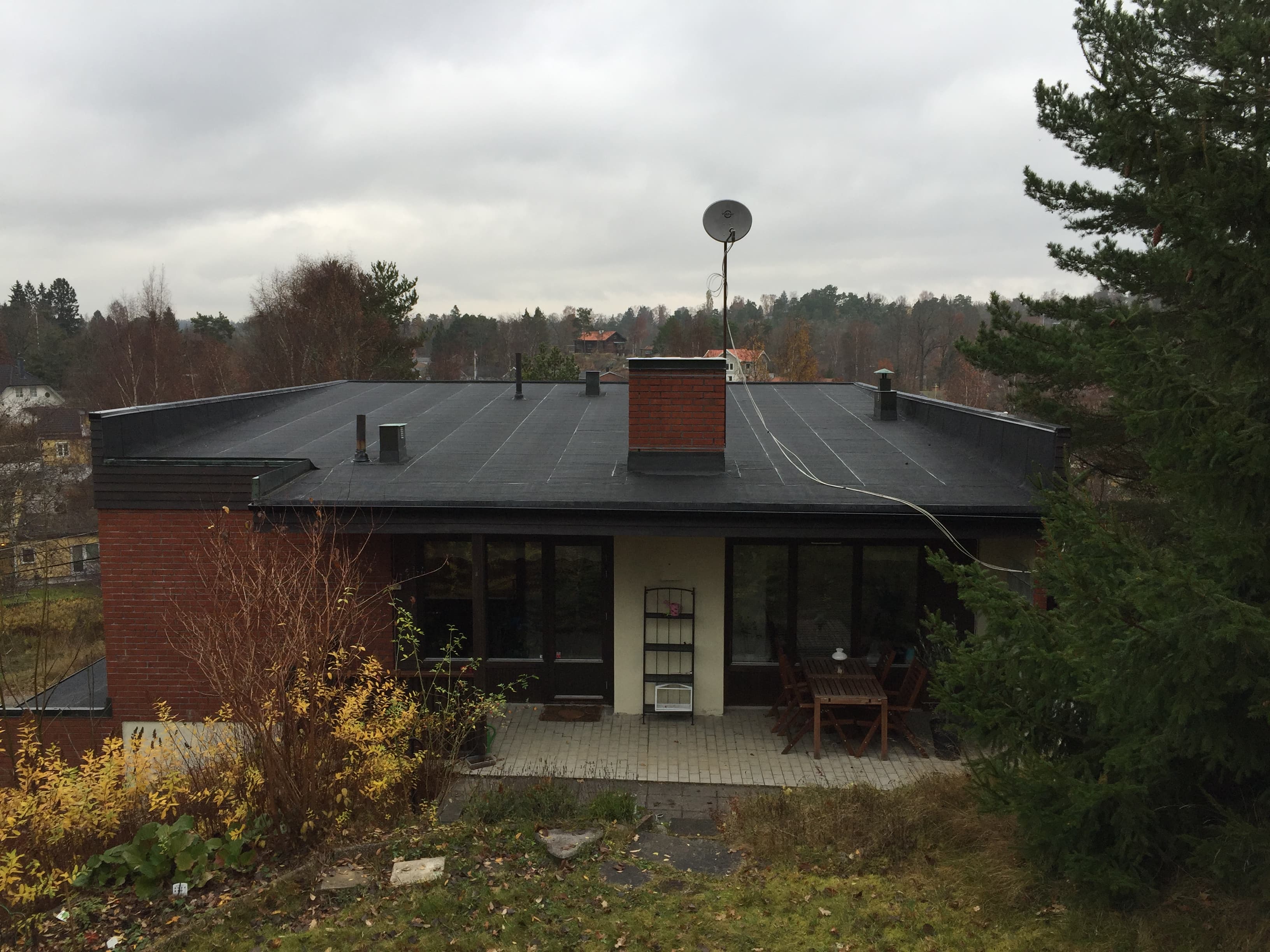 Takläggning Trehörningsvägen